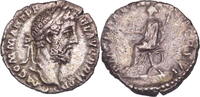 Roman Empire Denarius Commodus AR Denarius – Pax Seated on Curule Chair -
