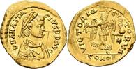 Byzantine Tremissis Anastasius I AU Tremissis – VICTORIA AVGVSTORVM (Constantinople Mint) -