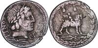 Roman Republic Denarius Mn Fonteius Cf – Silver Denarius – Infant Genius Riding Goat -
