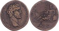 Roman Empire Sestertius Antoninus Pius AE Sestertius – TIBERIS S-C -