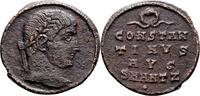 Roman Empire Follis Constantine I “The Great” AE Follis – Wreath Above Legend (Antioch Mint) R4 -