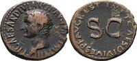 Roman Empire As Tiberius Posthumous AE As – Restitution Issue Struck Under Titus -