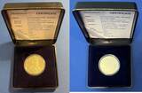 Tschechien Silbermedaille mit Box und Zertifikat Marienbad - Kur und Spa Hotels - vergoldet uncirculated
