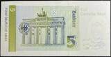Deutschland BRD 5 Deutsche Mark 1991 5 DM Banknote AU-55