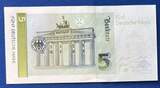 Deutschland BRD 5 Deutsche Mark 1991 5 DM Banknote AU-