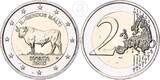 Malta 2 Euro 2025 Maltesischer Ochse CH UNC in Coin Card