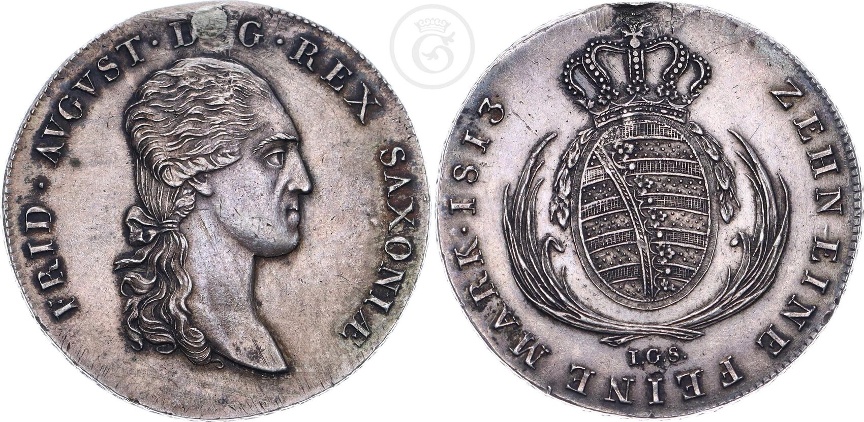 Taler 1813 IGS Sachsen Albertinische Linie - König Friedrich August I ...