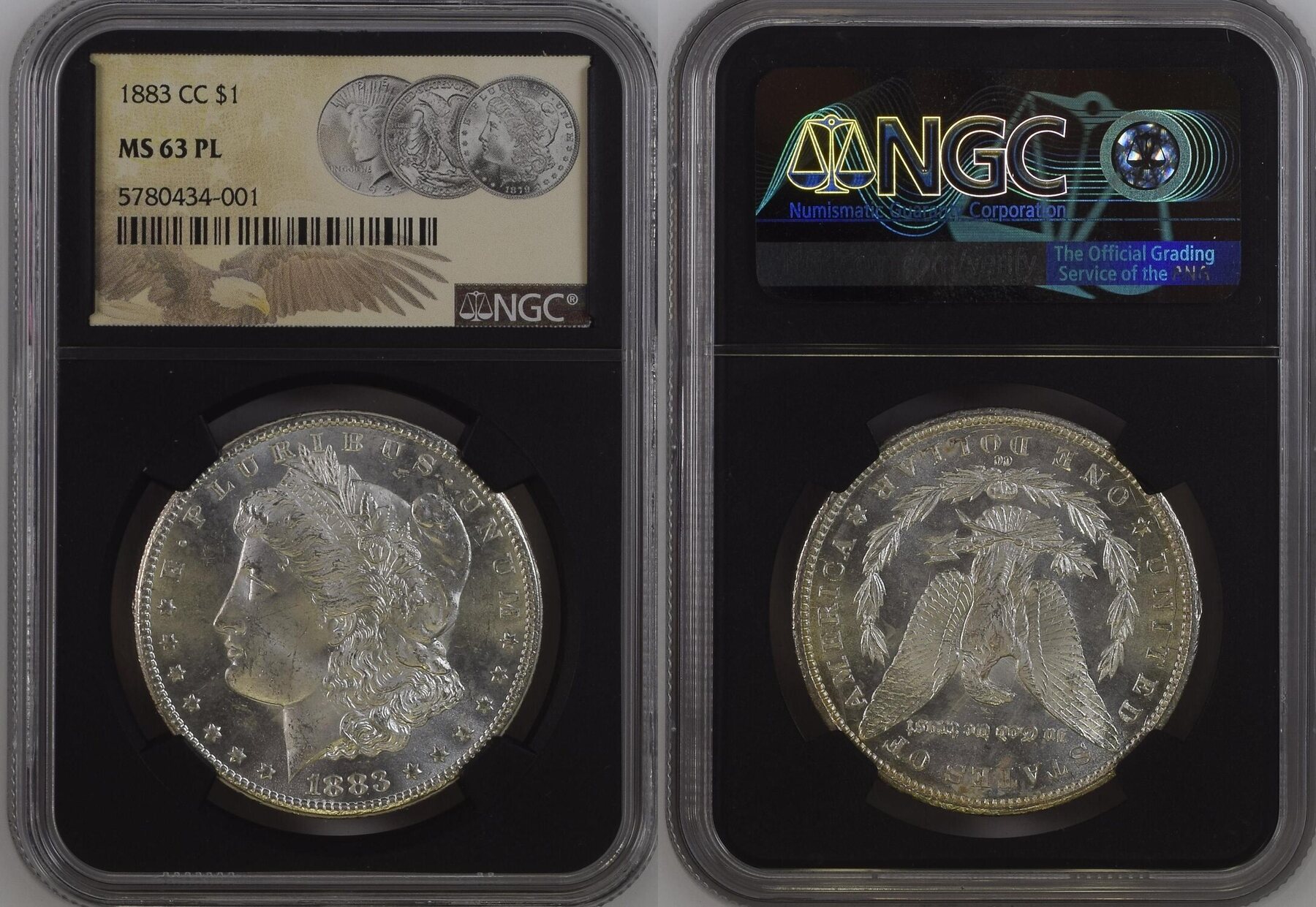 The United States of America $1 SILVER DOLLAR 1883 CC USA 1883-CC NGC ...