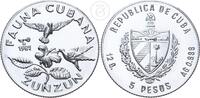 Kuba 5 Pesos Fauna Cubana - Zunzun - Kubasmaragdkolibri -