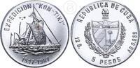Kuba 5 Pesos Expedicion Kon-Tiki 1947-1987 -