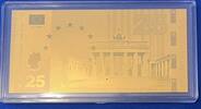 Deutschland BRD Goldmedaille Medaille als Goldnote (AU) - Gedenkprägung 25 Jahre Deutsche Einheit -