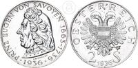Österreich 2 Schilling Österreich, 2 Schilling 1936, Gedenkmünze Prinz Eugen von Savoyen -