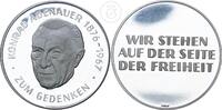 Deutschland Silbermedaille Konrad Adenauer - Auf seinen Tod -