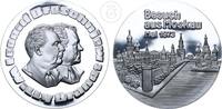 Deutschland Silbermedaille Medaille zum Besuch aus Moskau im Mai 1973 -