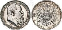 Deutsches Kaiserreich - Bayern 3 Mark 3 Reichsmark Prinzregent Luitpold - zum 90. Geburtstag -