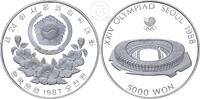 Südkorea 5000 Won 1987 zu den 24. Olympischen Spielen in Seoul 1988 Proof