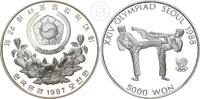 Südkorea 5000 Won 1987 zu den 24. Olympischen Spielen in Seoul 1988 PP Proof