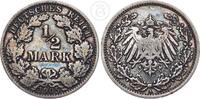 Deutsches Kaiserreich 1/2 Mark 1/2 Reichsmark -