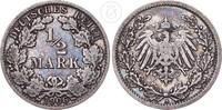 Deutsches Kaiserreich 1/2 Mark 1/2 Reichsmark -