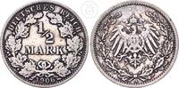 Deutsches Kaiserreich 1/2 Mark 1/2 Reichsmark -