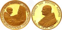 Deutschland BRD Goldmedaille mit Zertifikat Papst Paulus VI und Patriarch von Konstantinopel Athenagoras I -