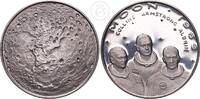 USA Silbermedaille Collins - Armstrong - Aldrin - Mond Motiv Mondlandung Feinsilber 1000 -