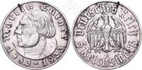 5 Mark 1933 J Deutschland - Drittes Reich 5 Reichsmark Martin Luther Prüfspur, Kratzer, sonst ss