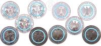 Deutschland BRD 5 x 10 Euro 10 € Gedenkmünze - Technisches Hilfswerk Set -