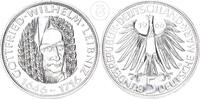 Deutschland BRD 5 DM Gottfried Wilhelm Leibniz -