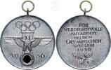 Drittes Reich versilberte Eisenmedaille Berlin - XI. Olympische Sommerspiele - für Verdienstvolle Mitarbeit -