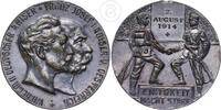 Deutsches Kaiserreich Versilberte Bronzemedaille Einigkeit macht stark -