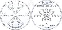 20 Euro 2018 Deutschland BRD 20 € Gedenkmünze 100. Geburtstag Ernst Otto Fischer prägefrisch in Kapsel