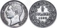 Altdeutschland - Württemberg 1/2 Gulden Wilhelm I. (1816-1864) König von Württemberg -