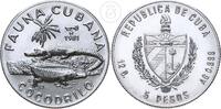 Kuba 5 Pesos Fauna Cubana - Krokodil - Cocodrilo -