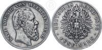 Württemberg 5 Mark 5 Reichsmark König Karl (1864-1891) -