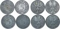 BRD 5 DM Set Silber 4 Stk. Heiermann -