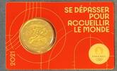 Frankreich 2 Euro Coincard Marianne und der Wettlauf – Eiffelturm - Olympische Sommerspiele 2024 - rot -