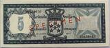 Nederlandse-Antillen vijf gulden 1967 specimen WBG 60