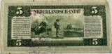 Nederlands-Indië vijf gulden 1943 with stamp for use in New-Guinea VF/XF