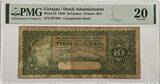 Curaçao tien gulden 1939 slabbed note PMG 20