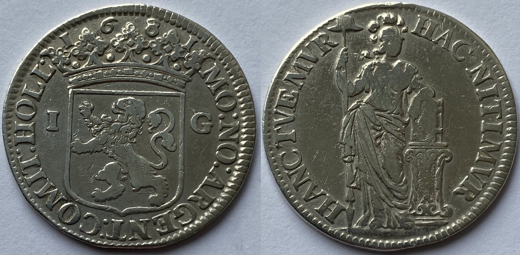 Noordelijke Nederlanden (Holland) een gulden 1681 Variant met waarde