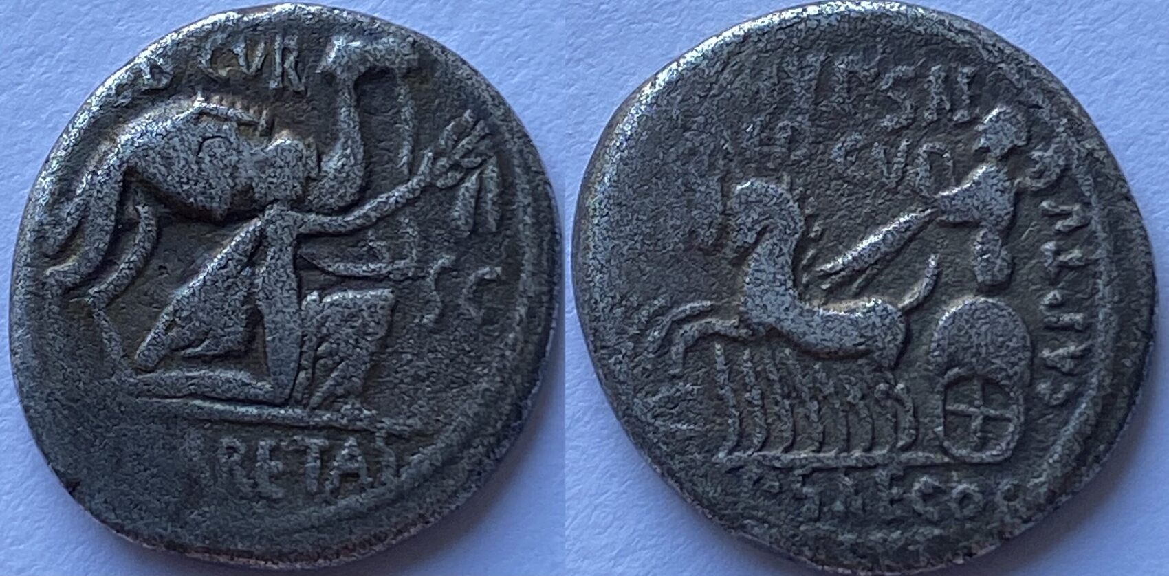 Roman Republic Denarius ND 58 BC Aemilius 62 58BC VF MA Shops