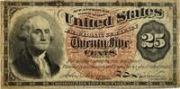United States 25 cent fractional currency -