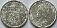 Nederland een gulden met veel originele muntglans! -