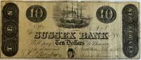 New Jersey ten dollar Sussex bank (small tear) -