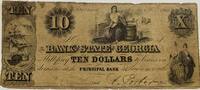 Georgia ten dollar bank of the State of Georgia -