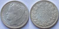 Nederland 25 cent with original lustre -