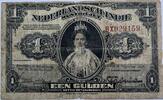 Nederlands-Indië een gulden center hole (rare note) -