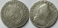 France (Amiens) 1/2e ecu struck over other coin -