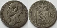 Nederland een gulden zonder horizontaal streepje tussen kroon en wapen -